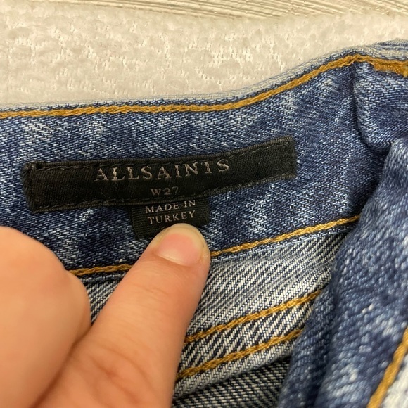 ALL SAINTS Helena High Rise Jean shorts W27‎ - Picture 6 of 8